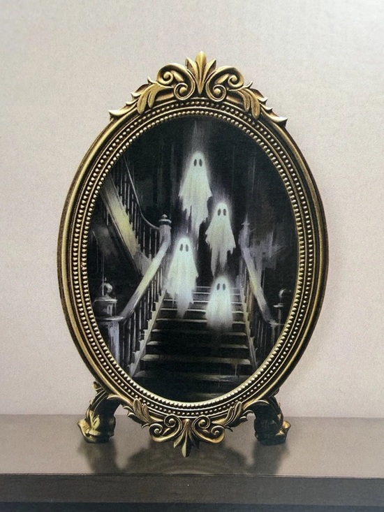 Martha Stewart Other - Martha Stewart Black and Gold Lighted Halloween Mirror with Ghost Design